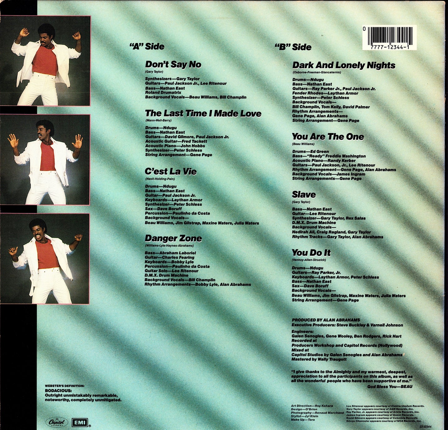 Beau Williams! – Bodacious! Vinyl LP | US Original | 1984