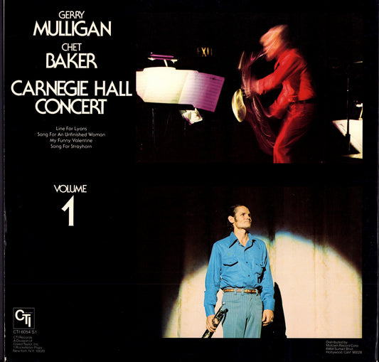 Gerry Mulligan / Chet Baker – Carnegie Hall Concert Vol. 1 Vinyl LP | US Original | 1975