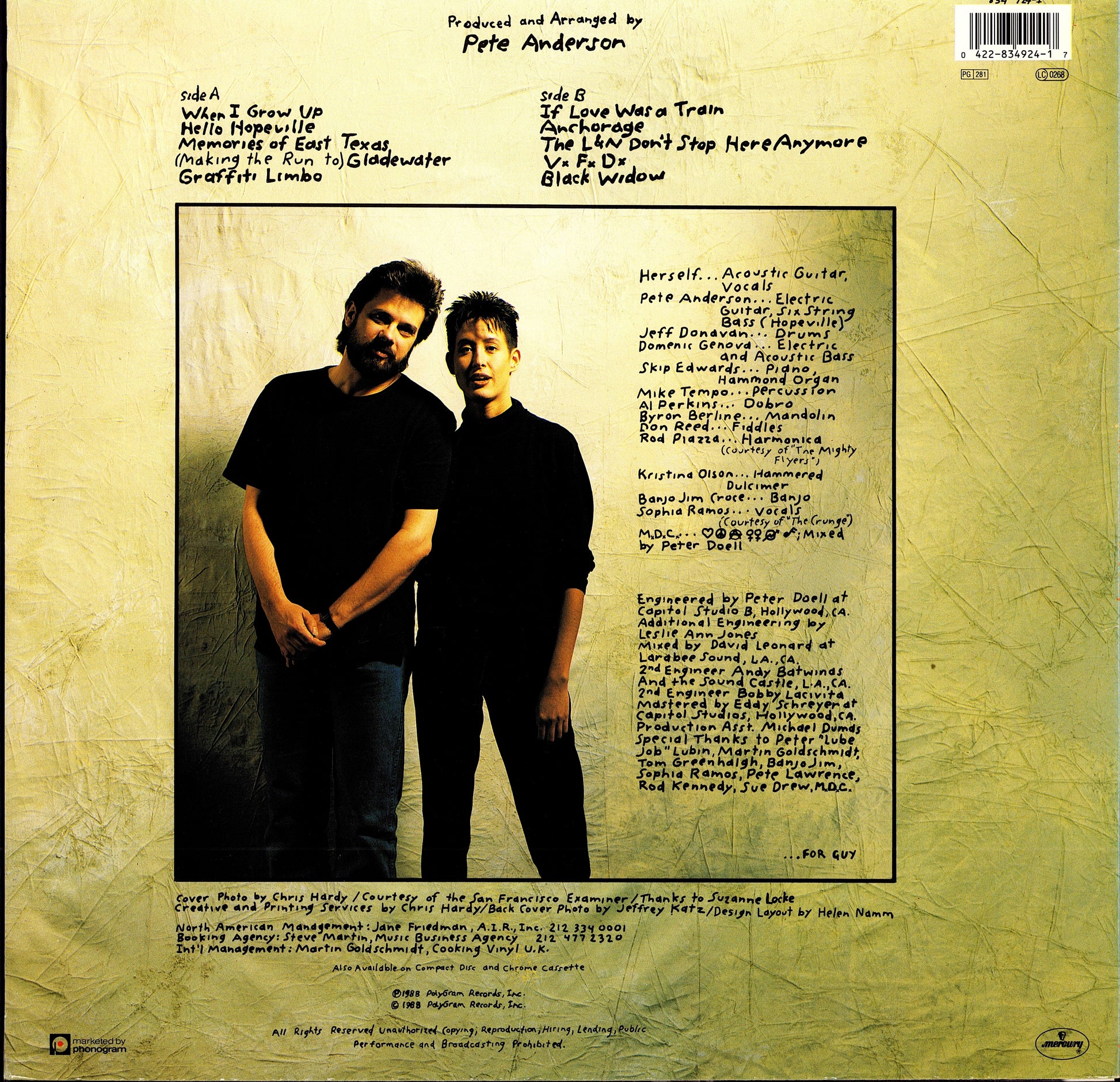 Michelle Shocked – Short Sharp Shocked Vinyl LP | EU Original | 1988