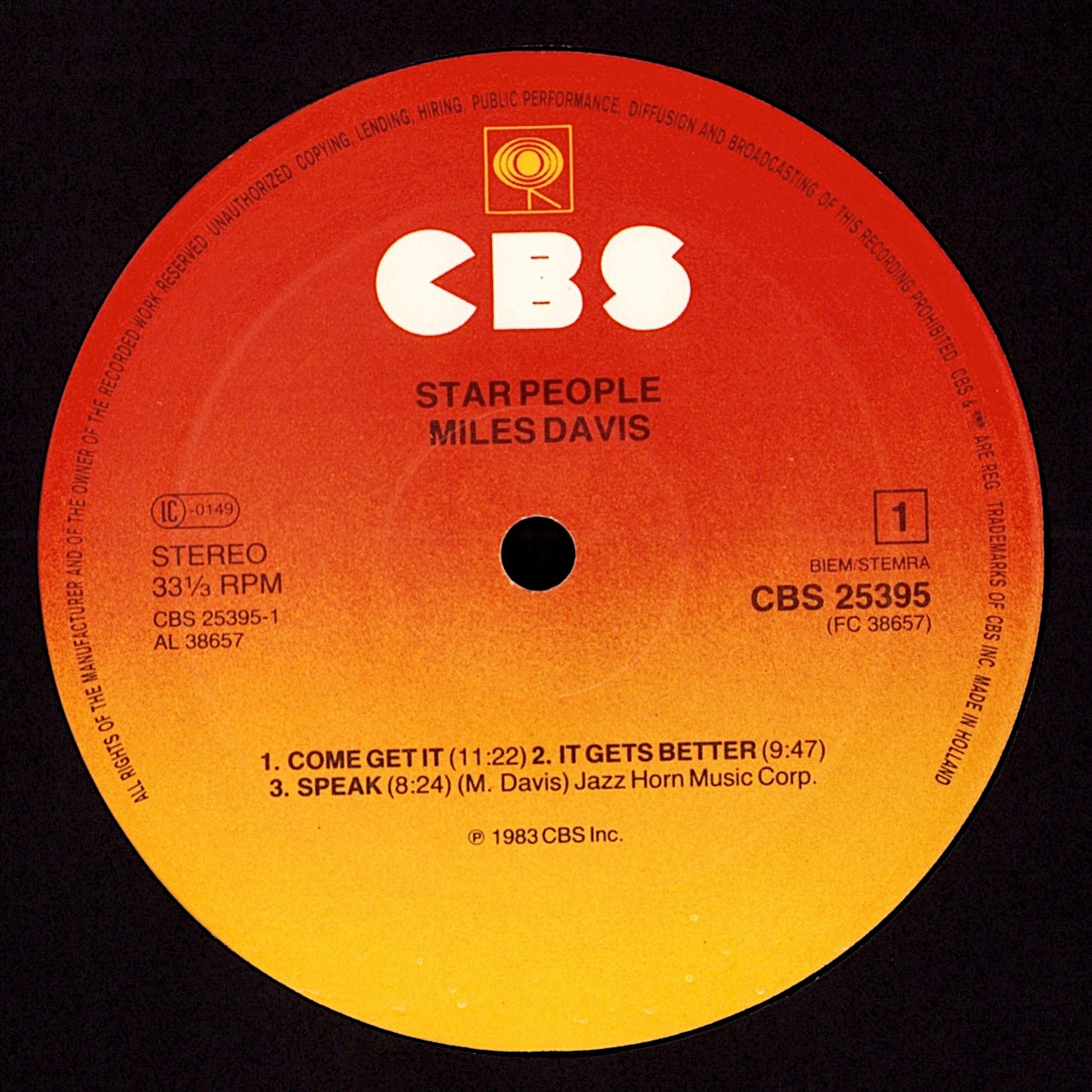 Miles Davis – Star People Vinyl LP | EU Original | 1983