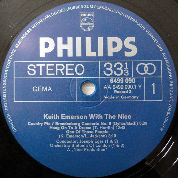 Keith Emerson With The Nice ‎- Keith Emerson With The Nice Vinyl 2LP