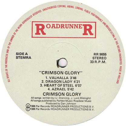 Crimson Glory ‎- Crimson Glory Vinyl LP