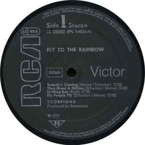 Scorpions ‎– Fly To The Rainbow Vinyl LP