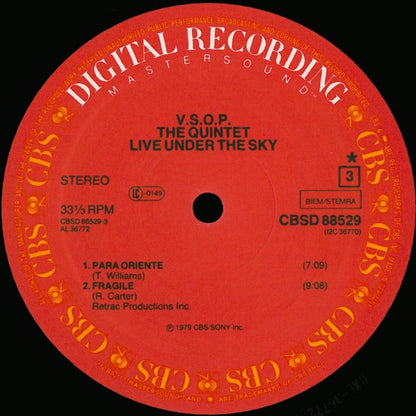 The V.S.O.P. Quintet - Live Under The Sky Vinyl 2LP