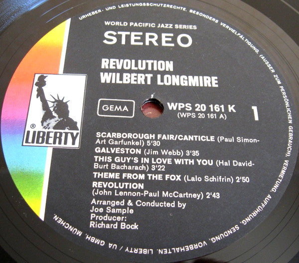 Wilbert Longmire ‎- Revolution Vinyl LP