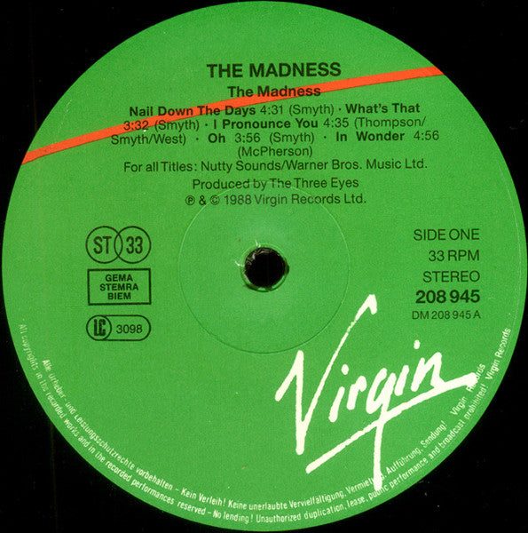 The Madness ‎- The Madness Vinyl LP