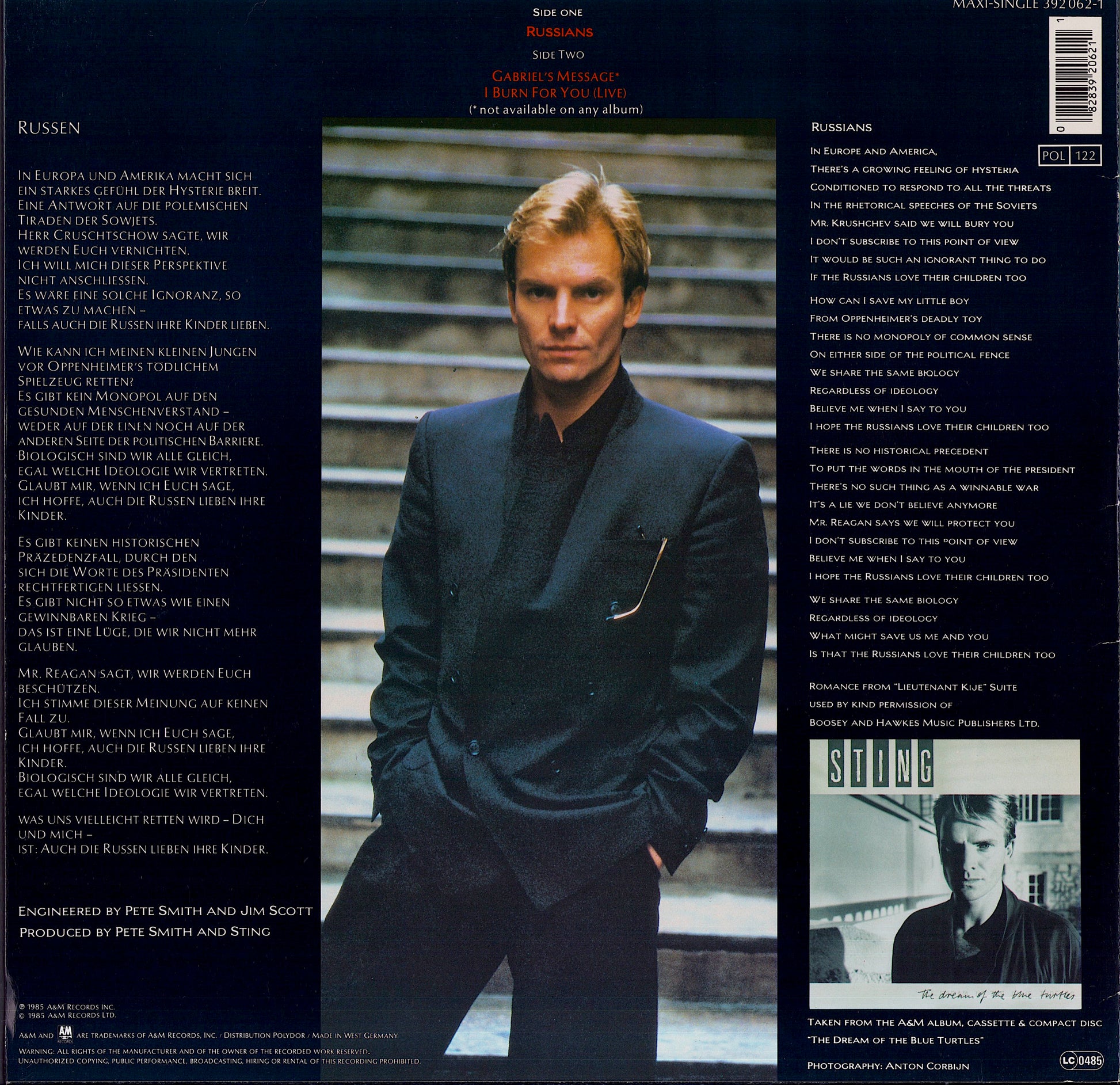 Sting - Russians Vinyl 12"