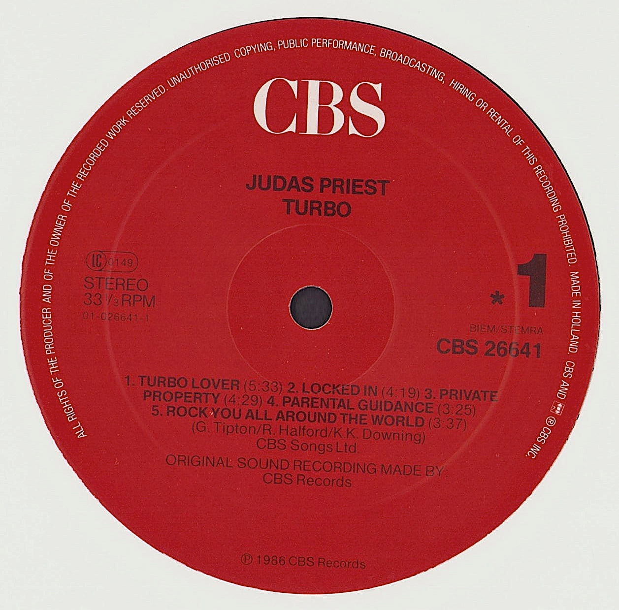 Judas Priest - Turbo Vinyl LP