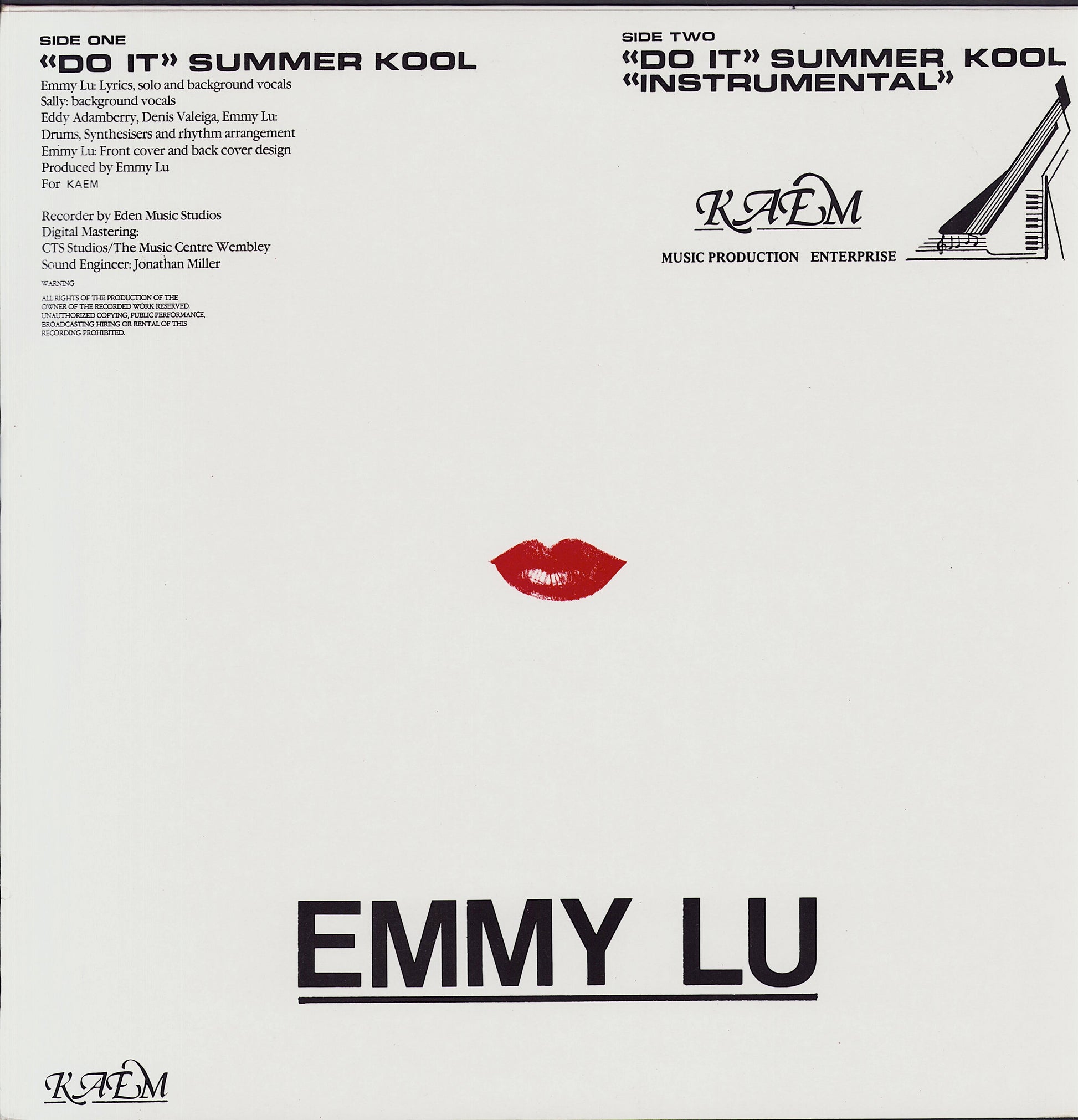 Emmy Lu - Do It Summer Kool Vinyl 12"