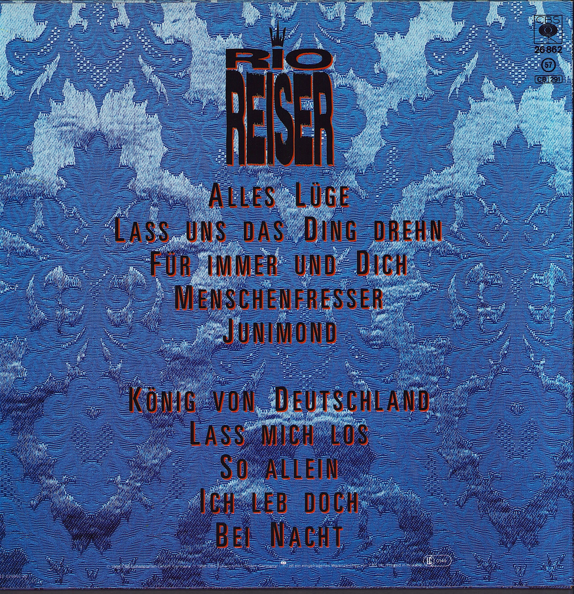 Rio Reiser - Rio I. Vinyl LP