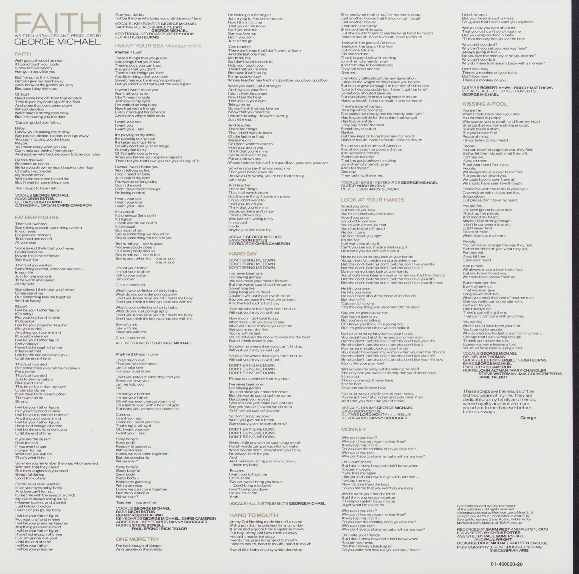 George Michael ‎- Faith Vinyl LP