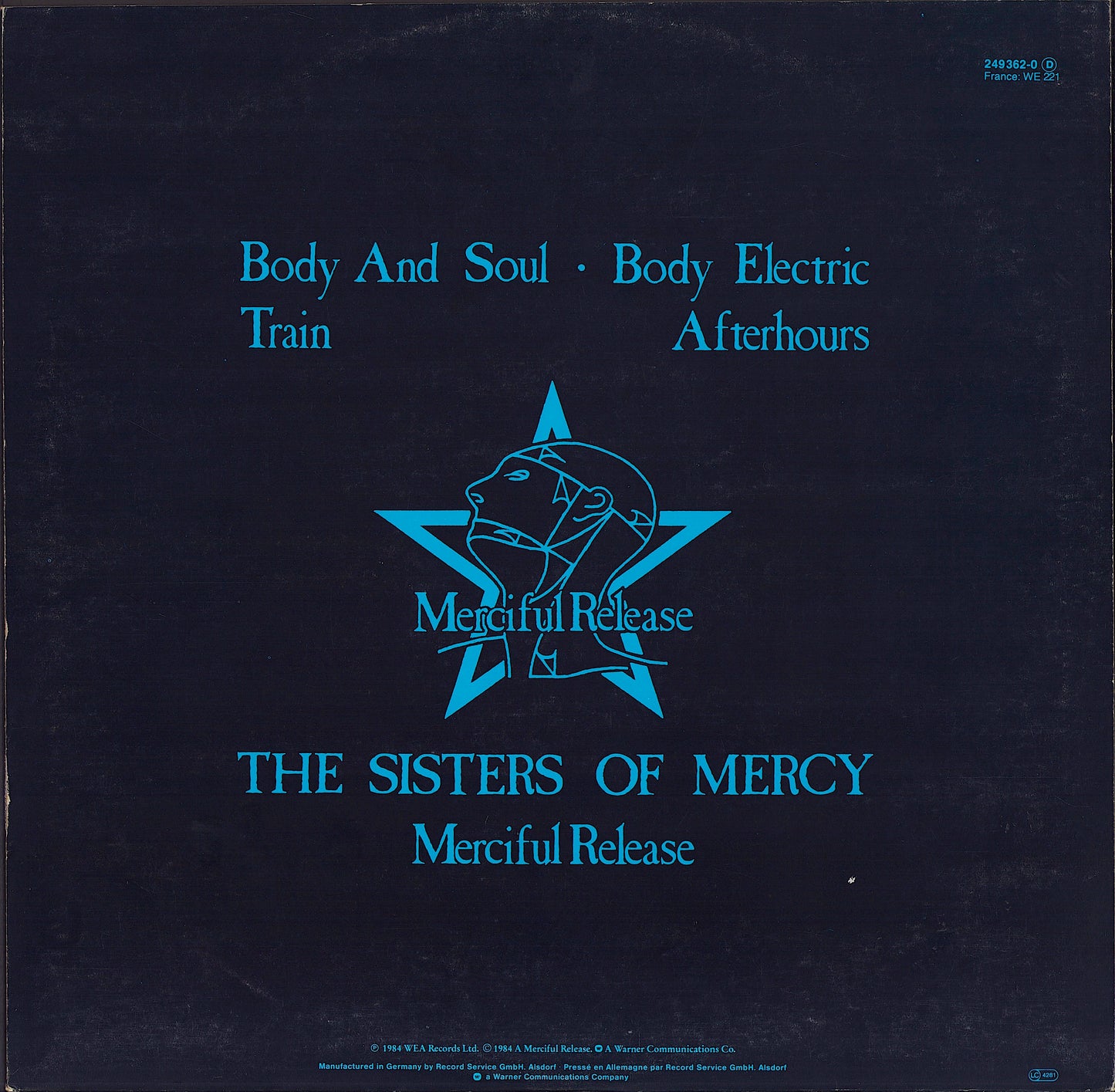 The Sisters Of Mercy ‎- Body And Soul Vinyl 12"