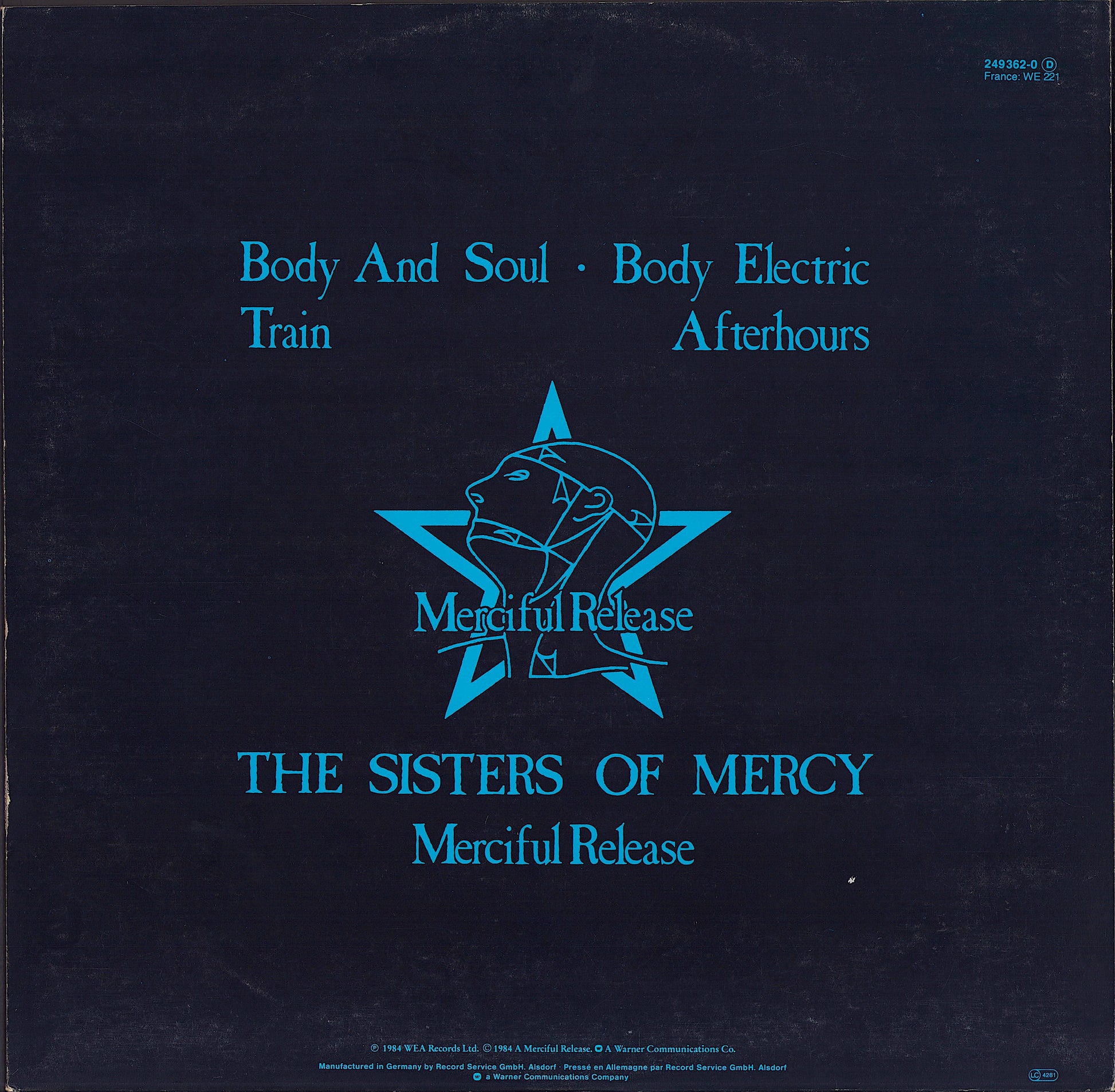 The Sisters Of Mercy ‎- Body And Soul Vinyl 12"