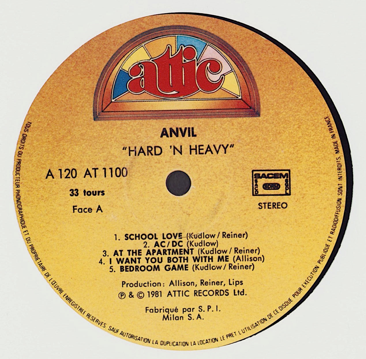 Anvil - Hard 'N' Heavy Vinyl LP