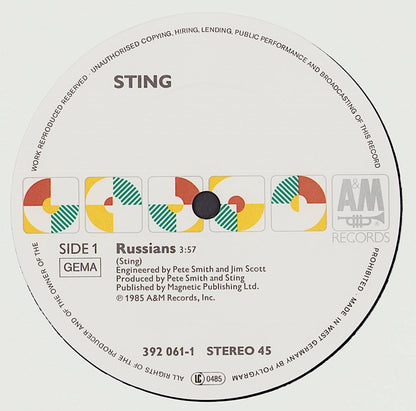 Sting - Russians Vinyl 12"