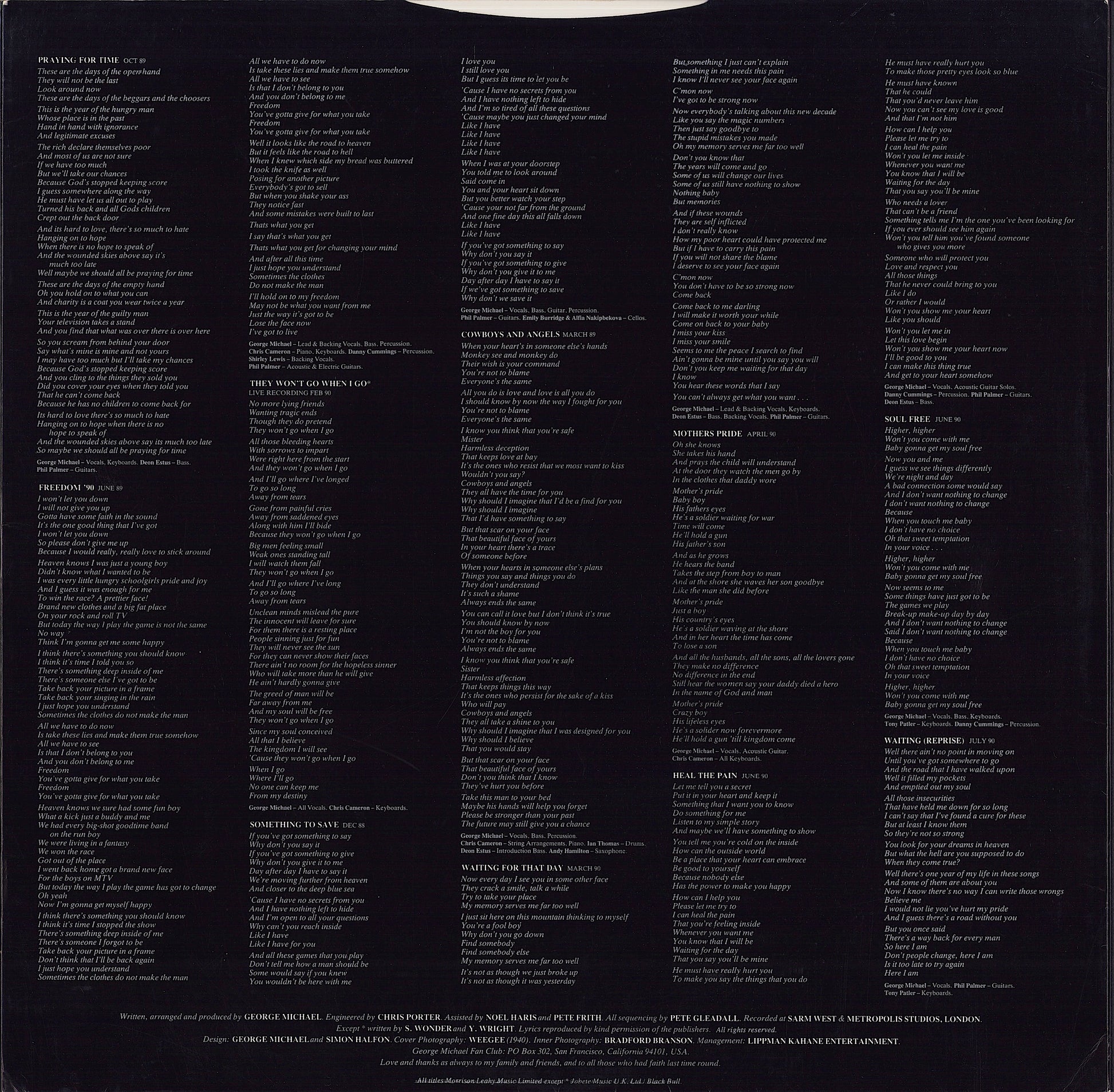 George Michael ‎- Listen Without Prejudice Vol. 1 Vinyl LP