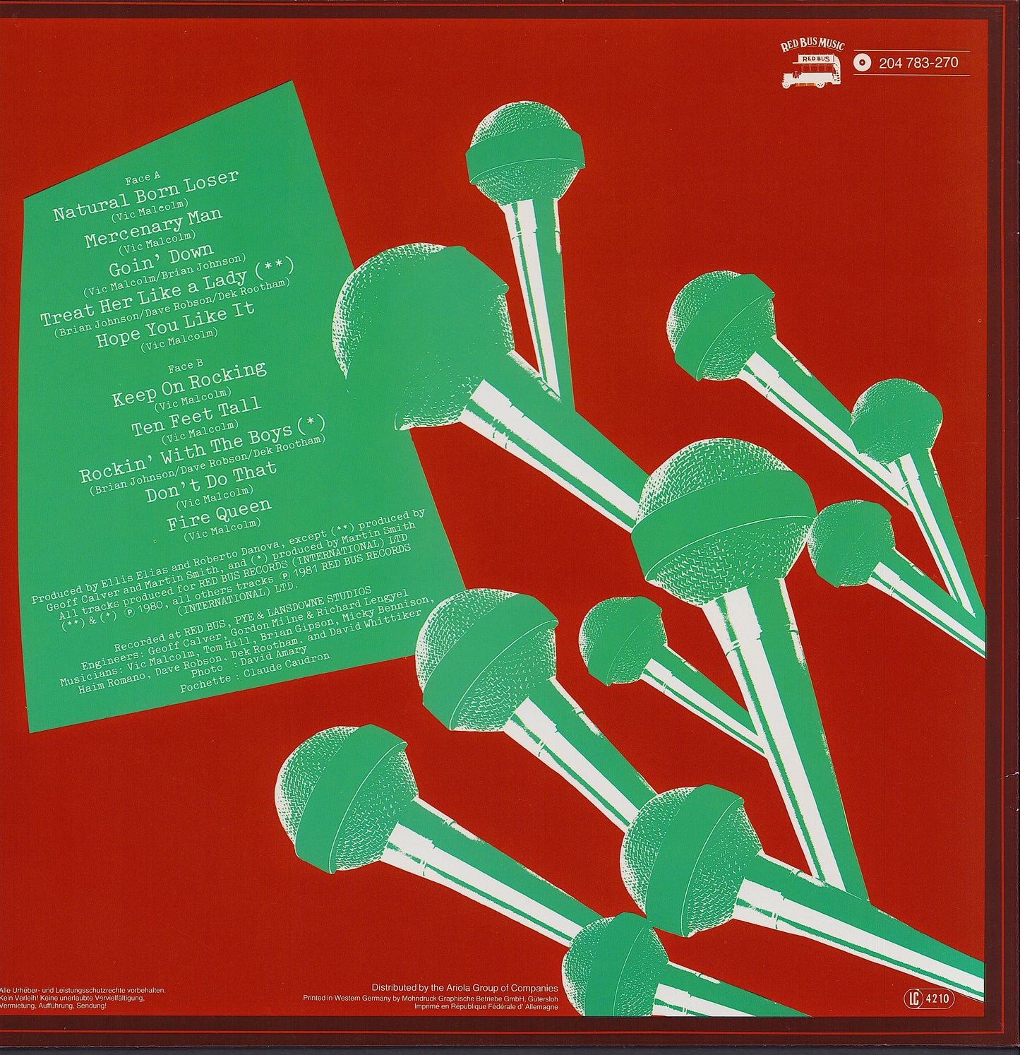 Brian Johnson And Geordie ‎- Brian Johnson And Geordie Vinyl LP