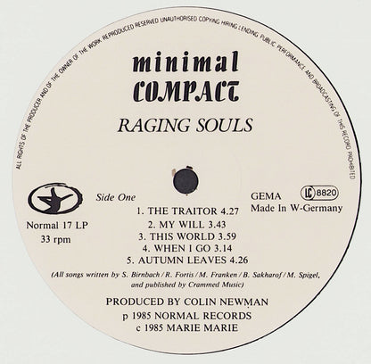 Minimal Compact - Raging Souls Vinyl LP