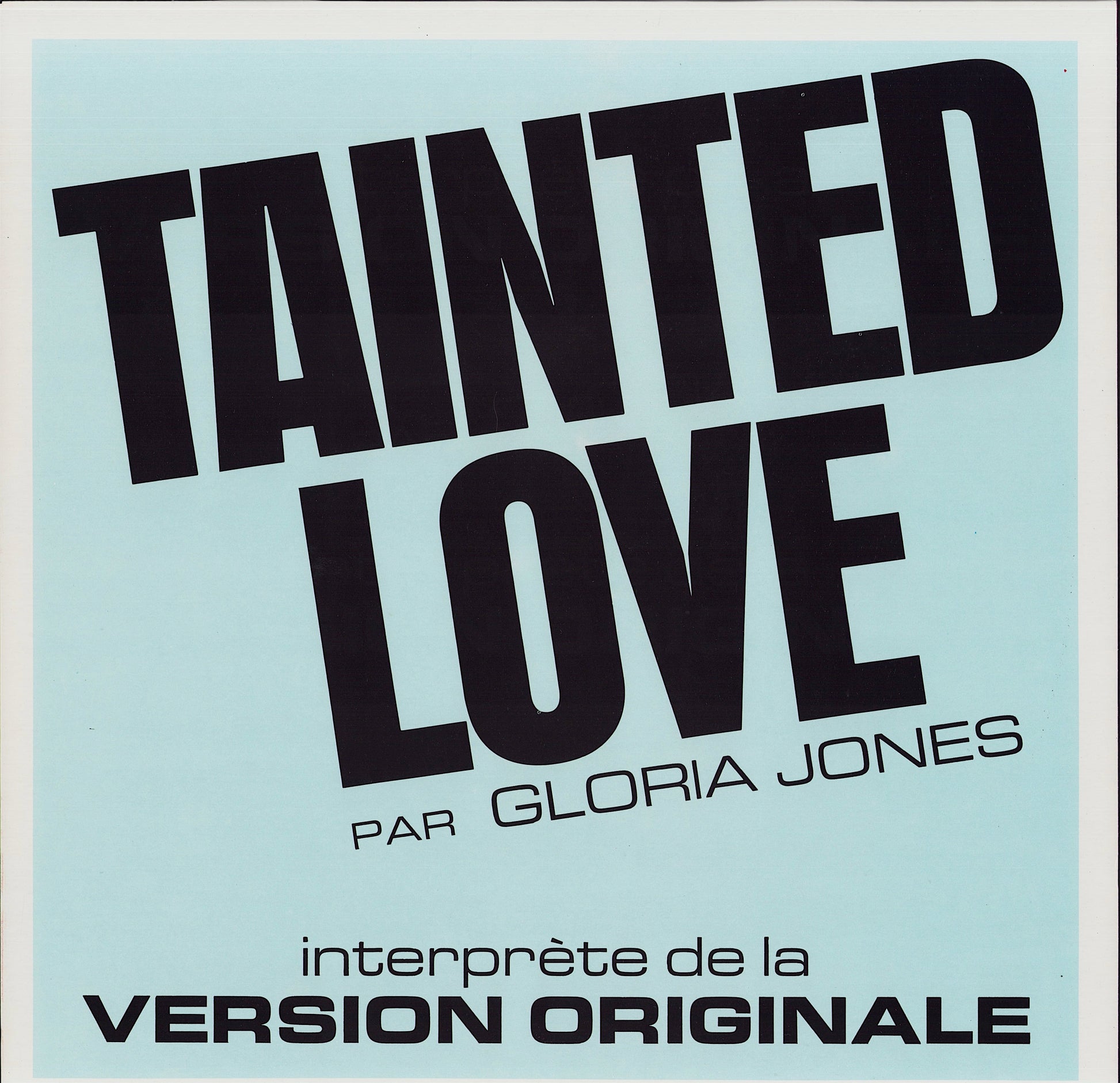 Gloria Jones - Tainted Love Vinyl 12"