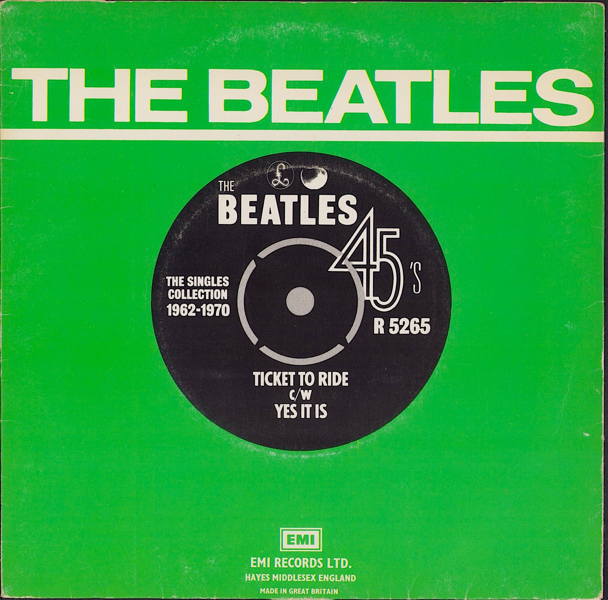 The Beatles ‎- Ticket To Ride c/w Yes It Is Vinyl 7"