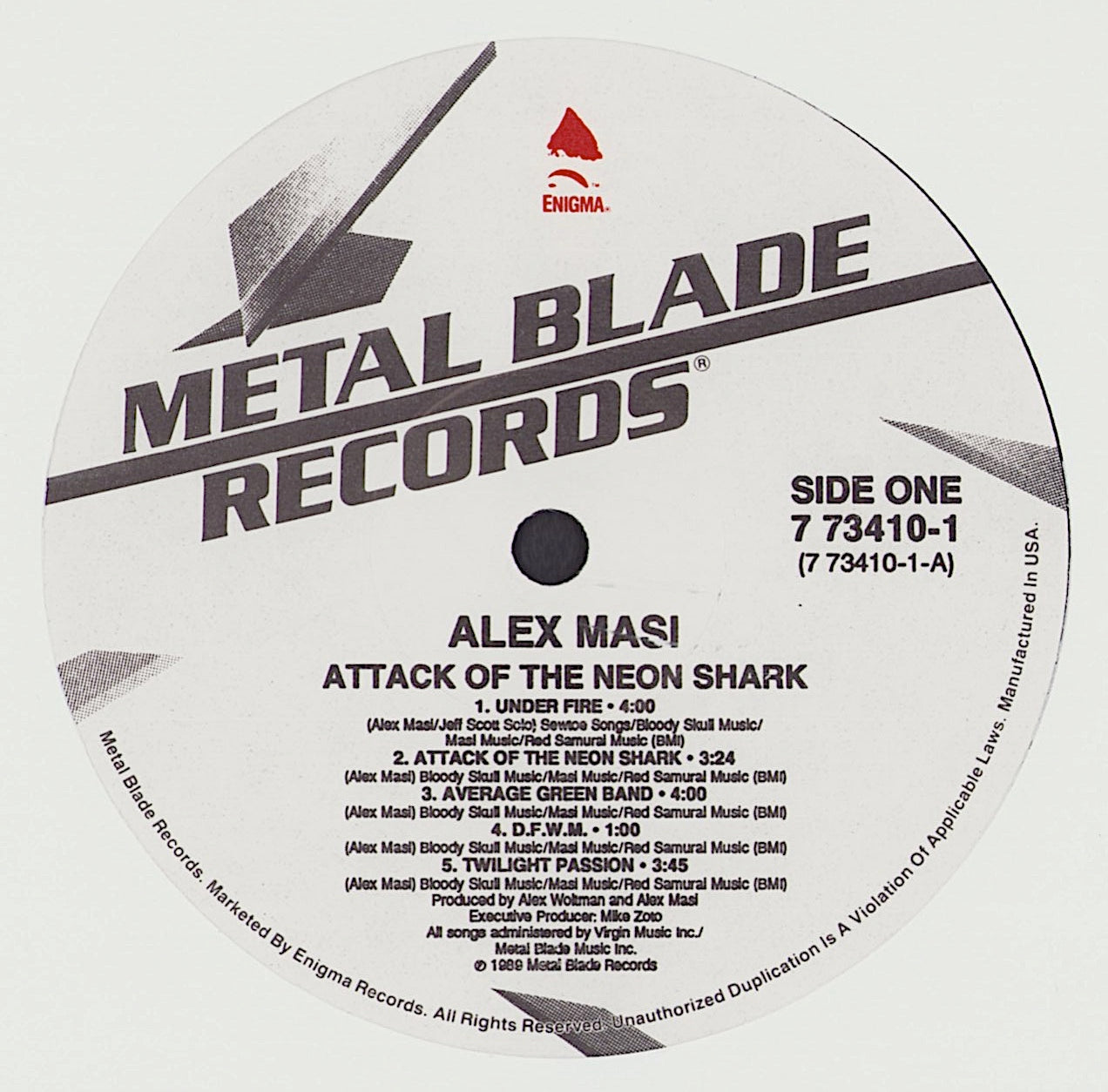 Alex Masi ‎- Attack Of The Neon Shark Vinyl LP