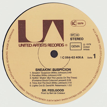 Dr. Feelgood ‎- Sneakin' Suspicion Vinyl LP