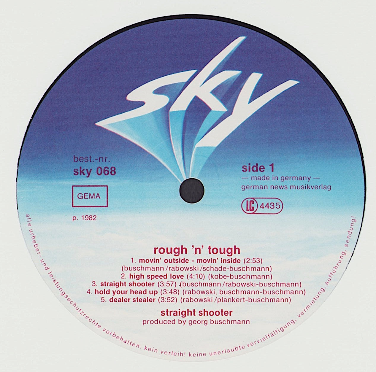 Straight Shooter ‎- Rough 'N Tough Vinyl LP