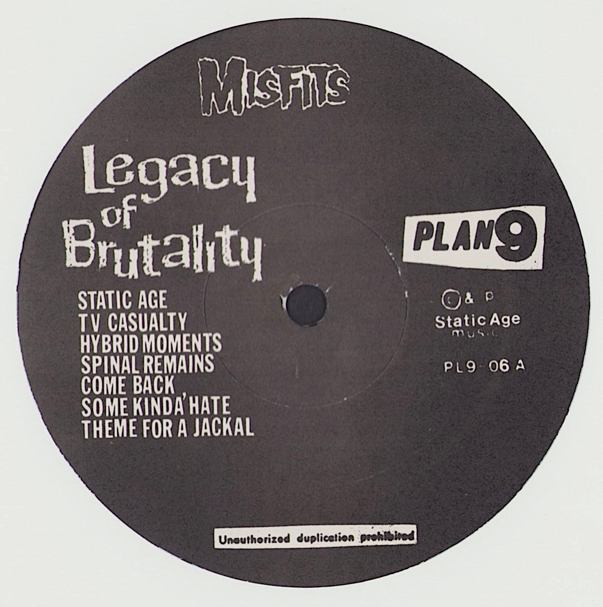 Misfits - Legacy Of Brutality Black Translucent Vinyl LP
