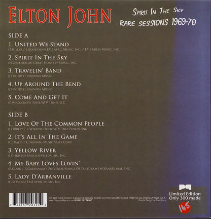 Elton John - Spirit In The Sky Rare Sessions 1969-70 Vinyl LP Limited Edition