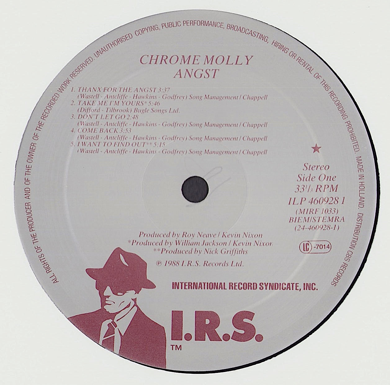 Chrome Molly - Angst Vinyl LP