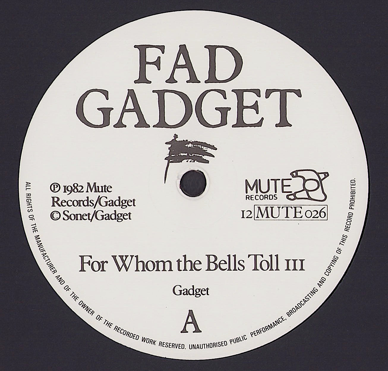 Fad Gadget ‎- For Whom The Bells Toll Vinyl 12"