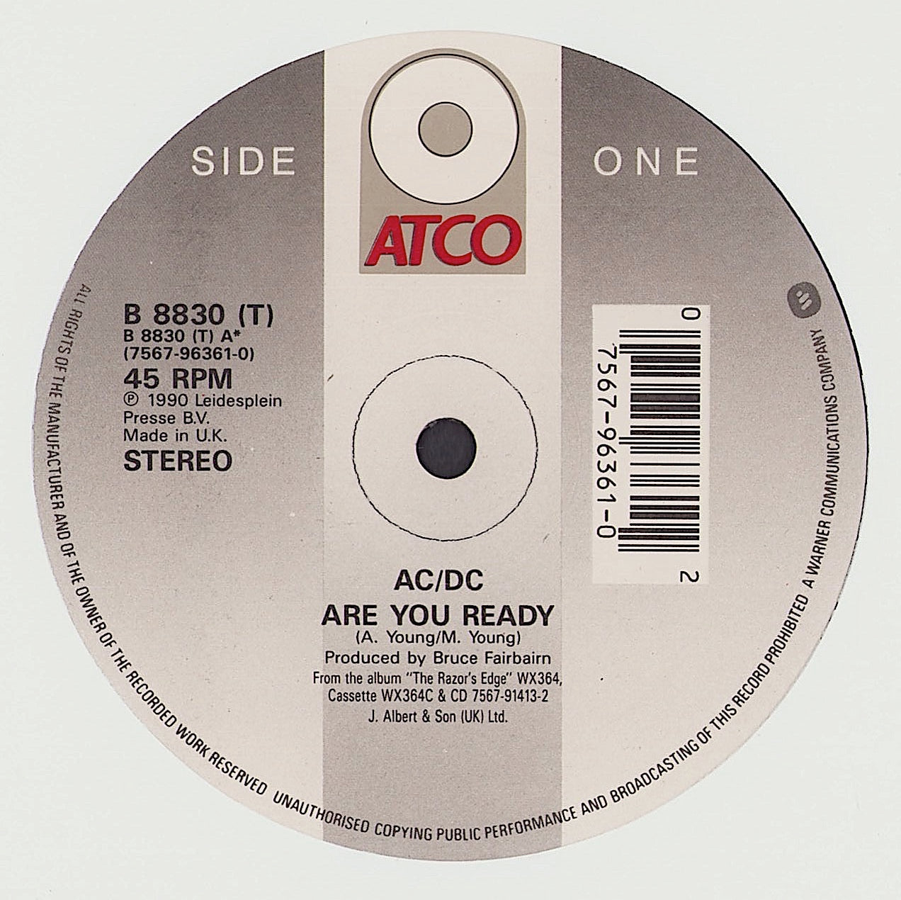 AC/DC - Are You Ready Vinyl 12" Numbered!