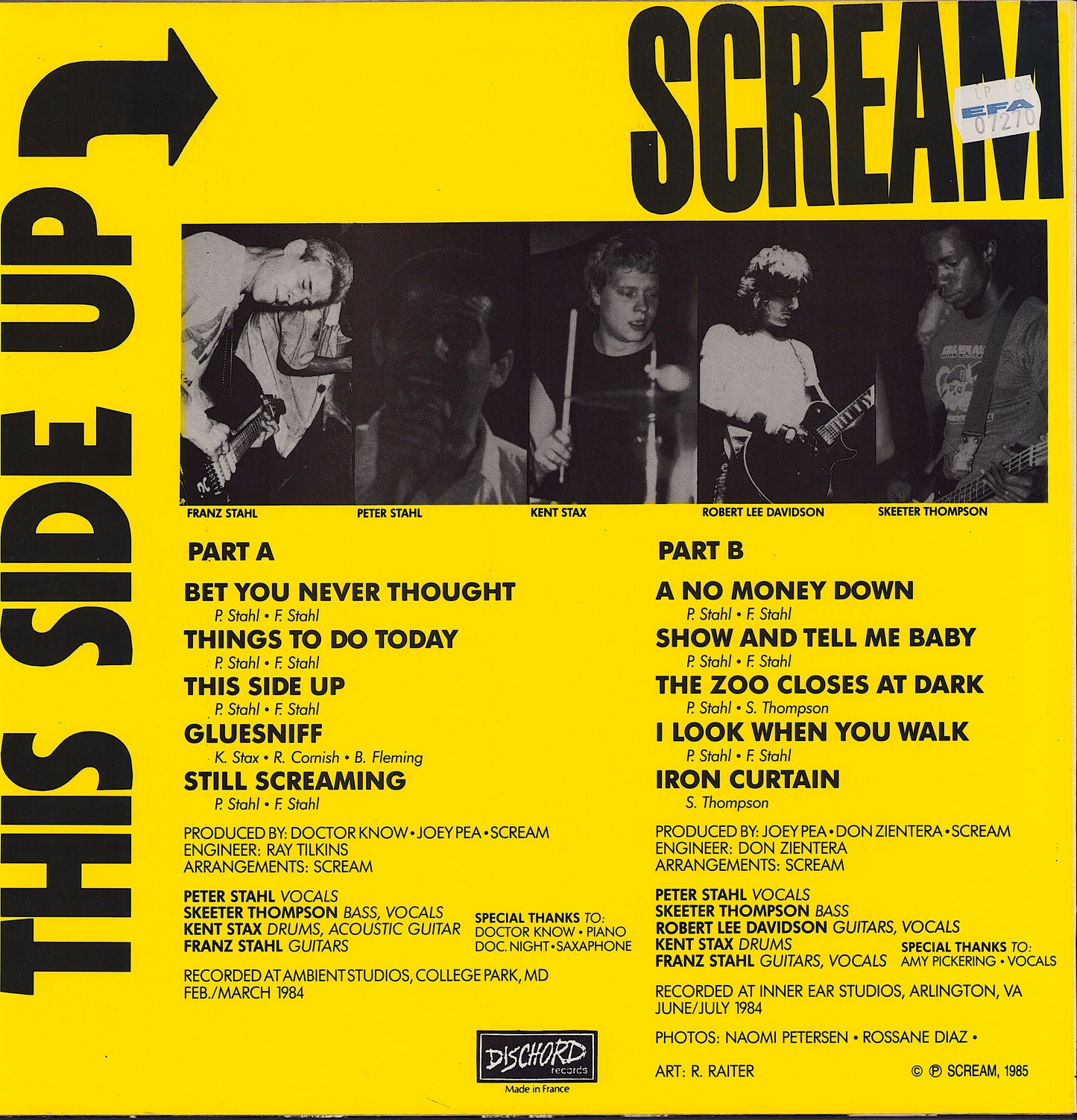 Scream - This Side Up Vinyl LP US