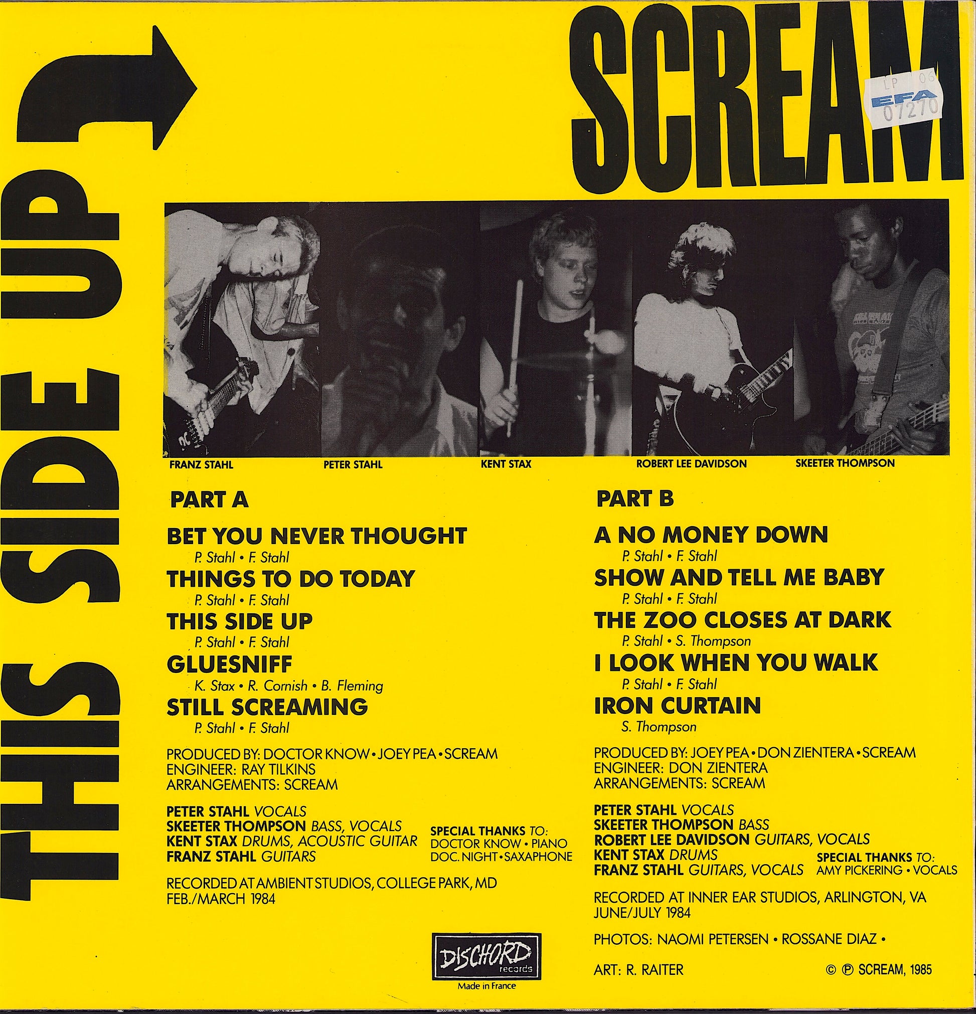 Scream - This Side Up Vinyl LP US