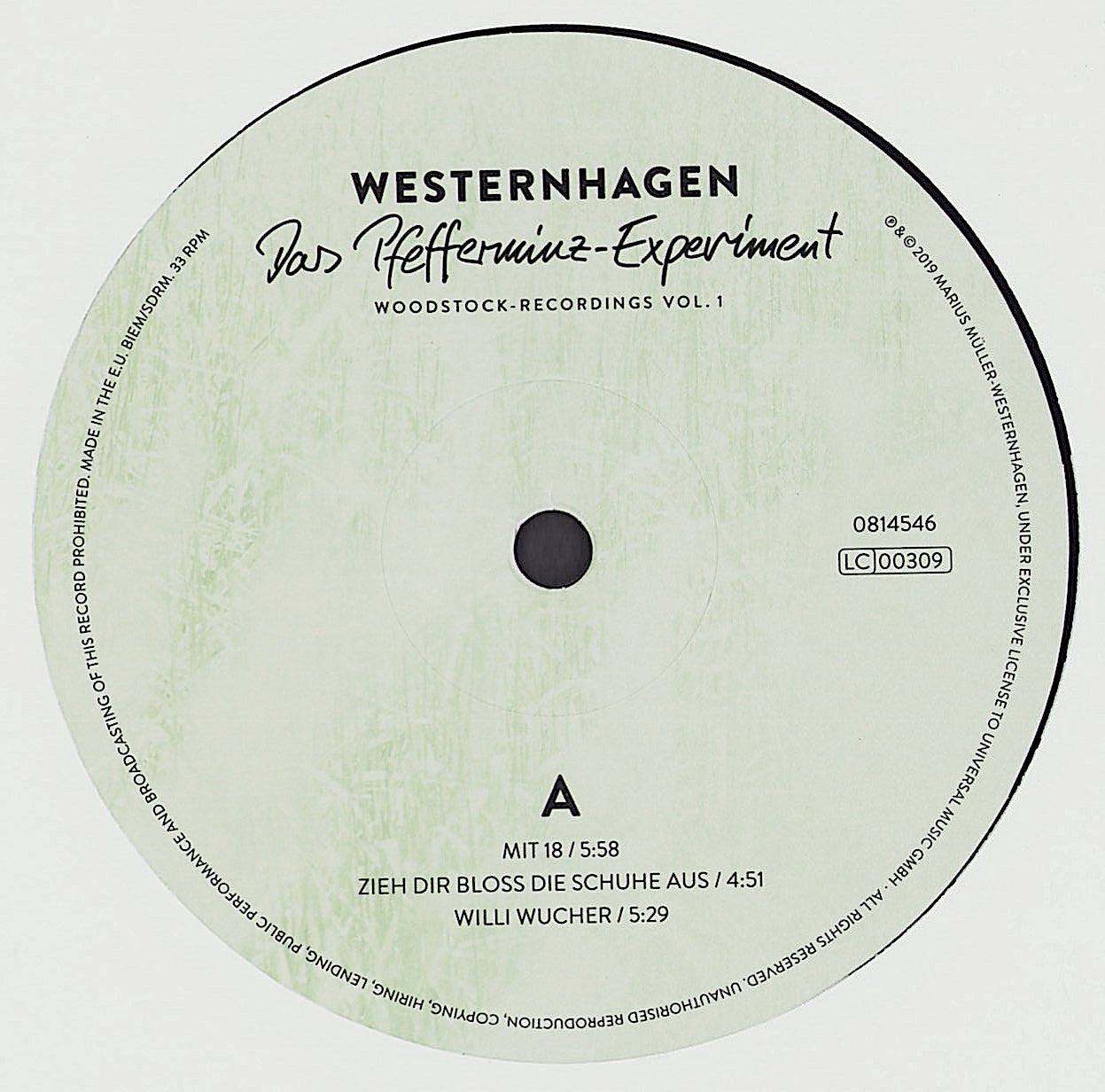 Westernhagen - Das Pfefferminz-Experiment Woodstock-Recordings Vol. 1