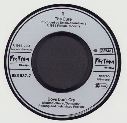The Cure - Boys Don't Cry New Voice • New Mix Vinyl 7"