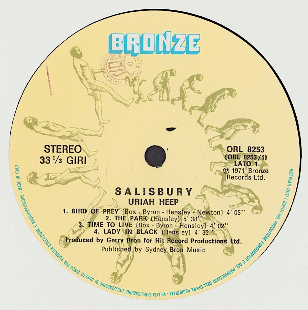 Uriah Heep ‎- Salisbury Vinyl LP IT