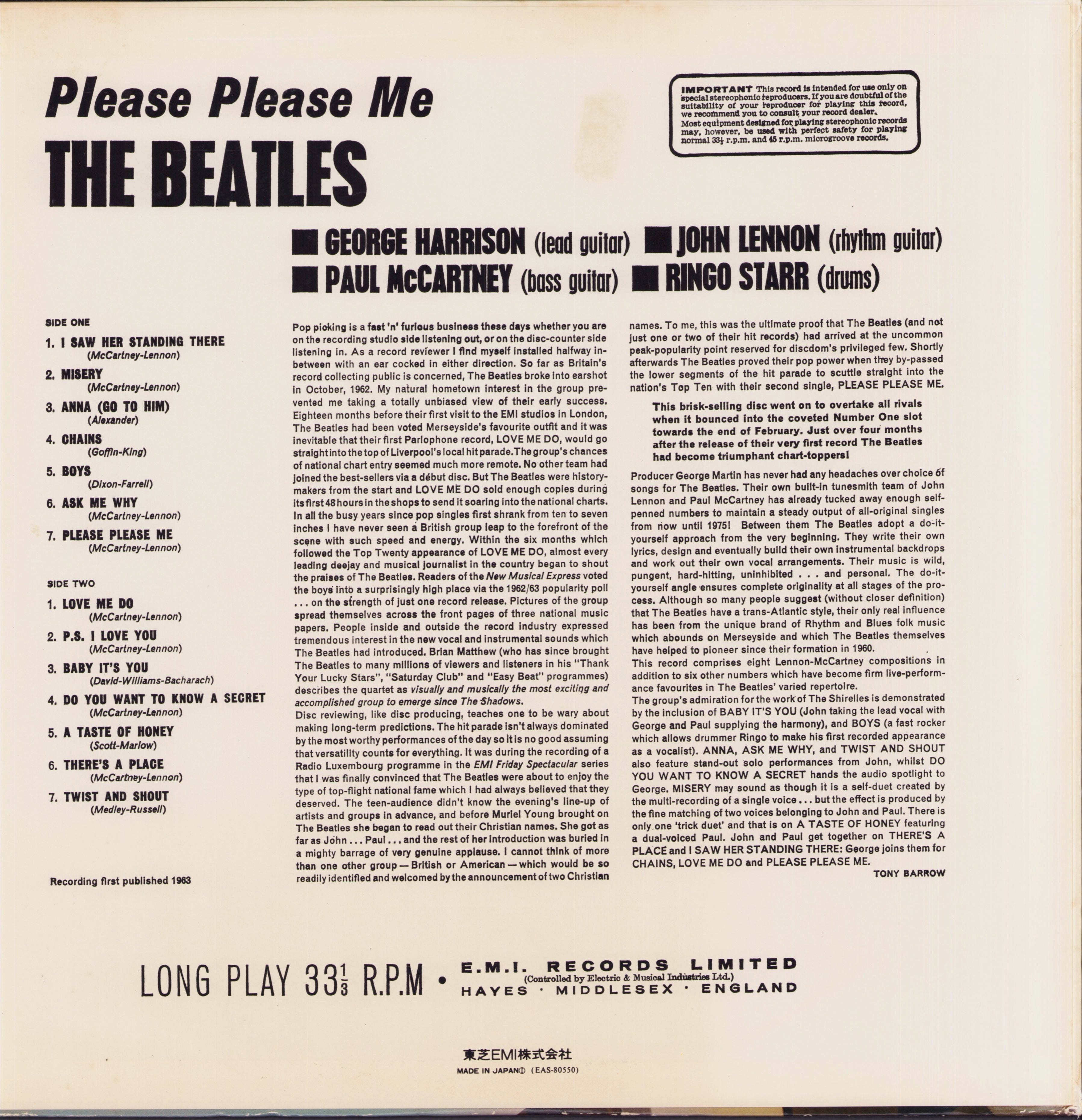 The Beatles = ザ・ビートルズ – Please Please Me = プリーズ・プリーズ・ミー (Vinyl LP) –  Devinylhunter-Records