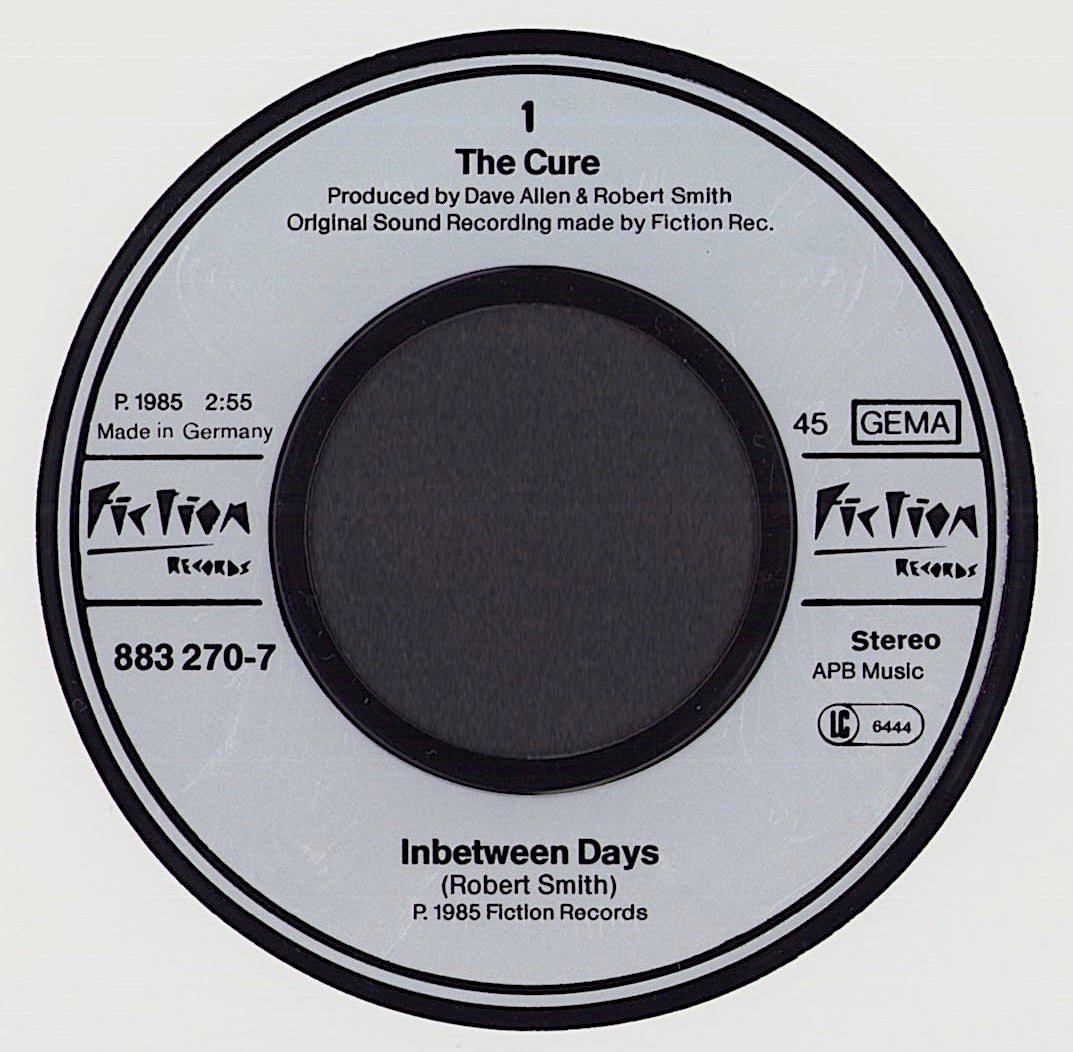 The Cure - In Between Days VInyl 7"