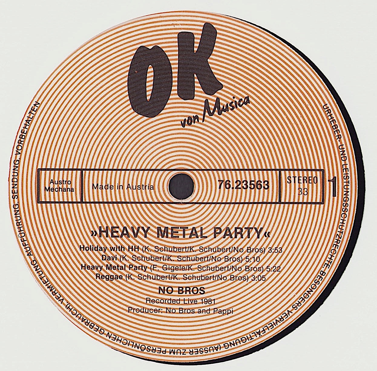 No Bros - Heavy Metal Party Vinyl LP