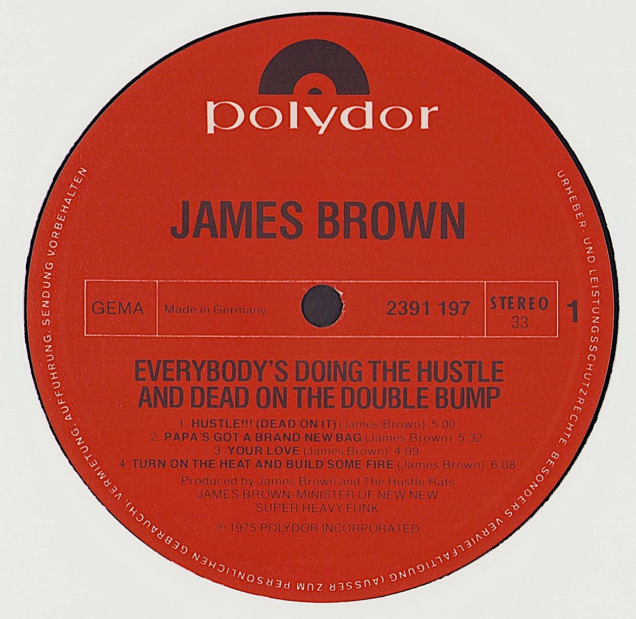 James Brown - Everybody's Doin' The Hustle & Dead On The Double Bump Vinyl LP