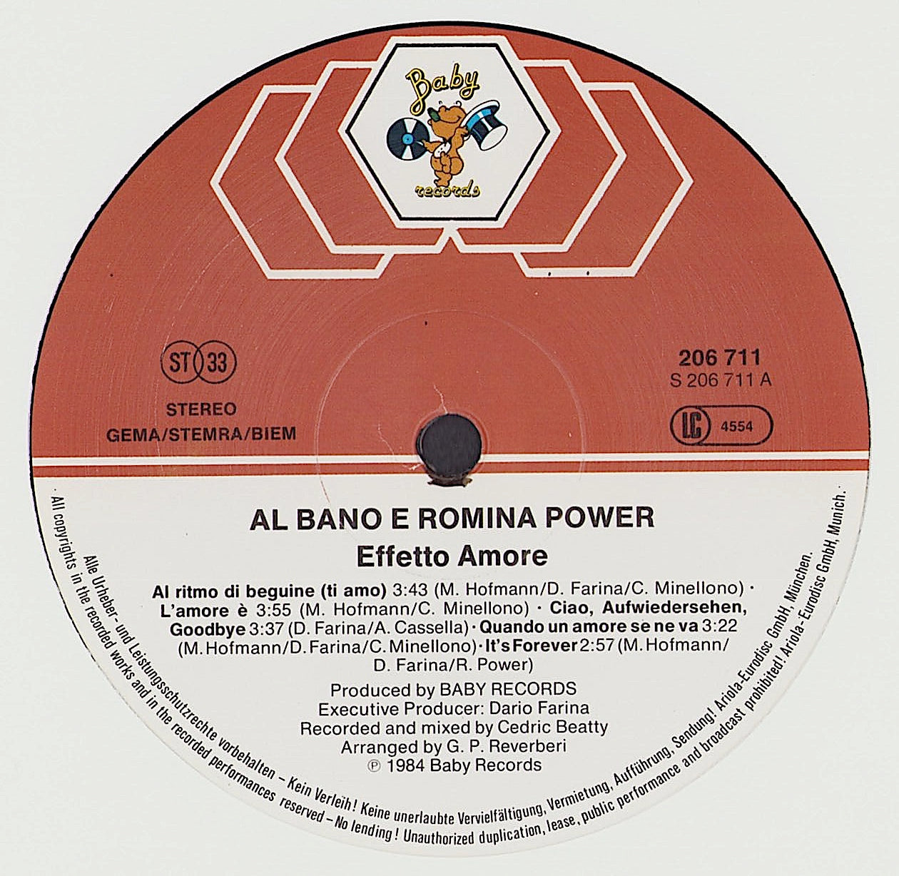 Al Bano & Romina Power - Effetto Amore Vinyl LP