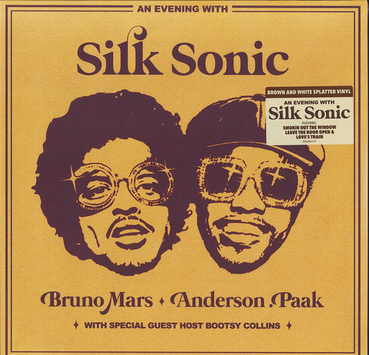 Silk Sonic ‎- An Evening With Silk Sonic Brown & White Splatter Vinyl LP Limited Edition