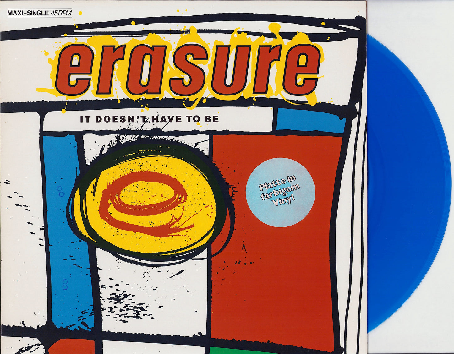 Erasure ‎- It Doesn't Have To Be (Blue Vinyl 12")