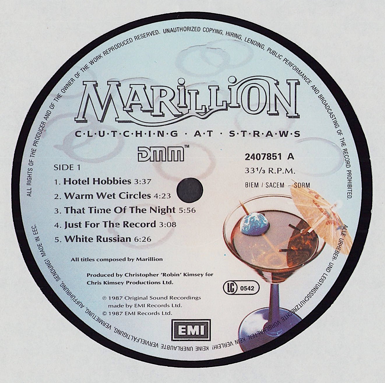 Marillion ‎- Clutching At Straws (Vinyl LP)
