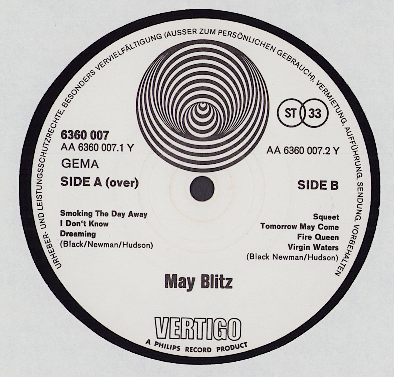 May Blitz - May Blitz Vinyl LP DE 1970