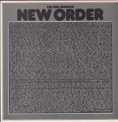 New Order ‎- The Peel Sessions Vinyl 12" Limited Edition