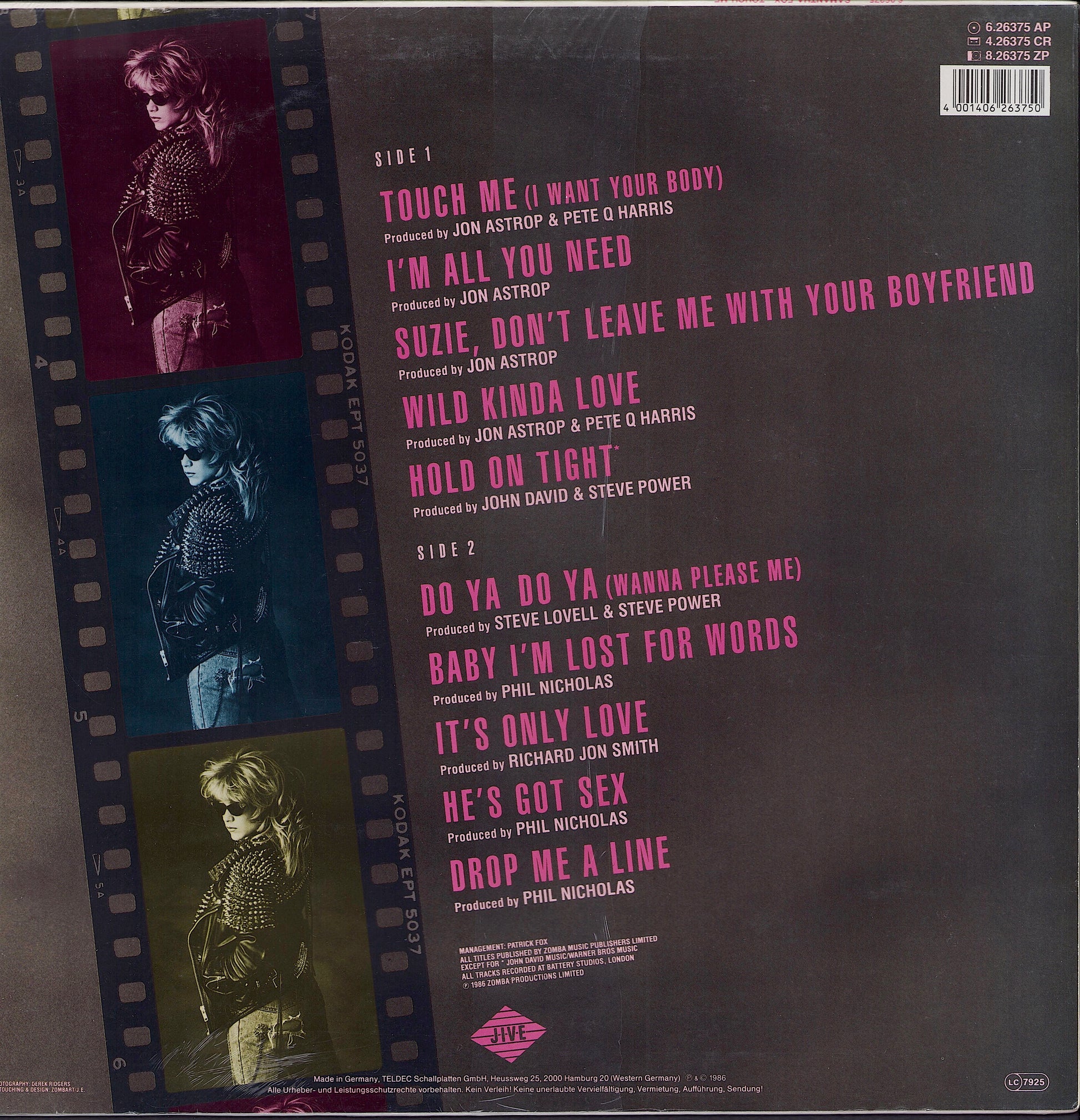 Samantha Fox ‎– Touch Me Vinyl LP