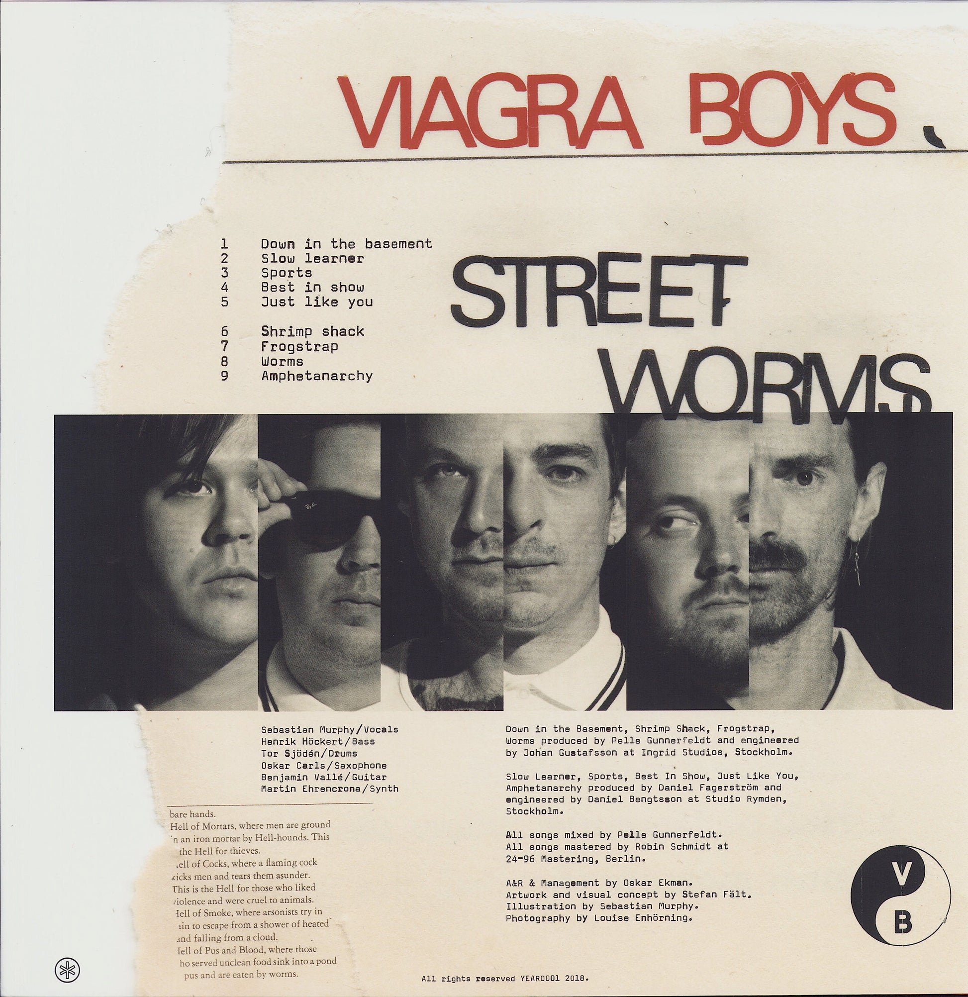 Viagra Boys - Street Worms Clear Vinyl LP Limited Edition