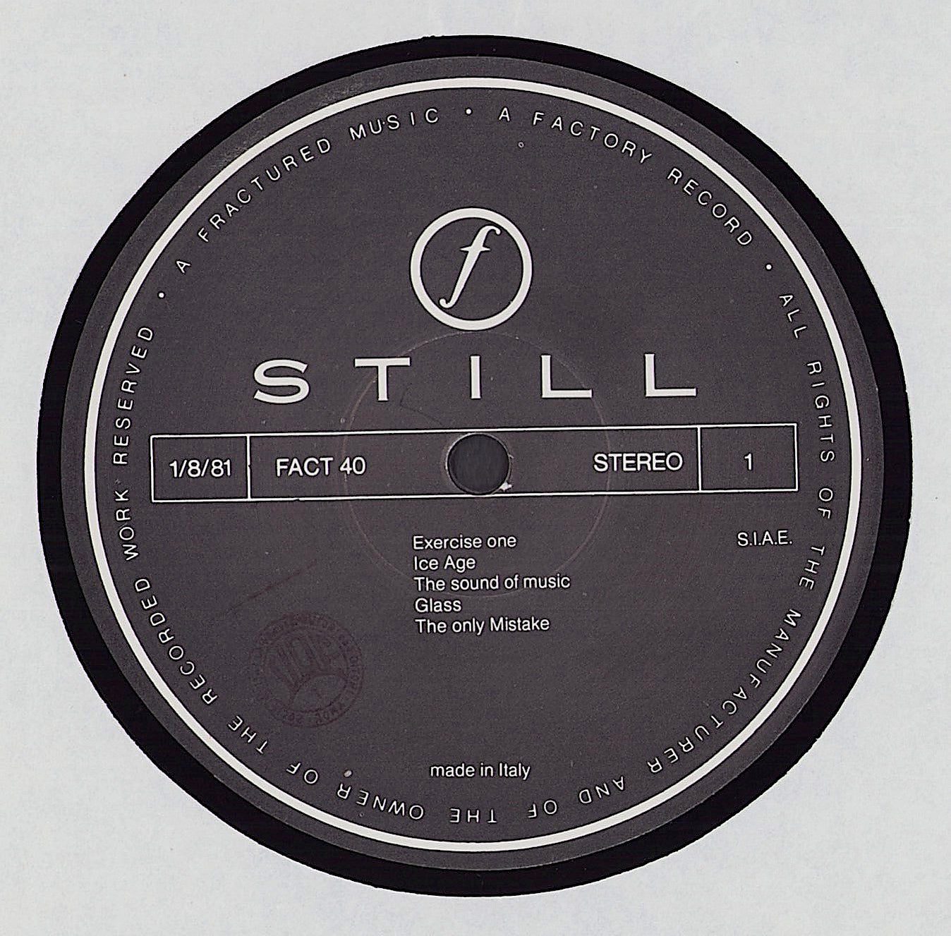 Joy Division ‎- Still Vinyl 2LP IT